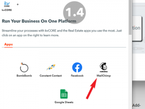 how to setup the kvcore to mailchimp integration step 1